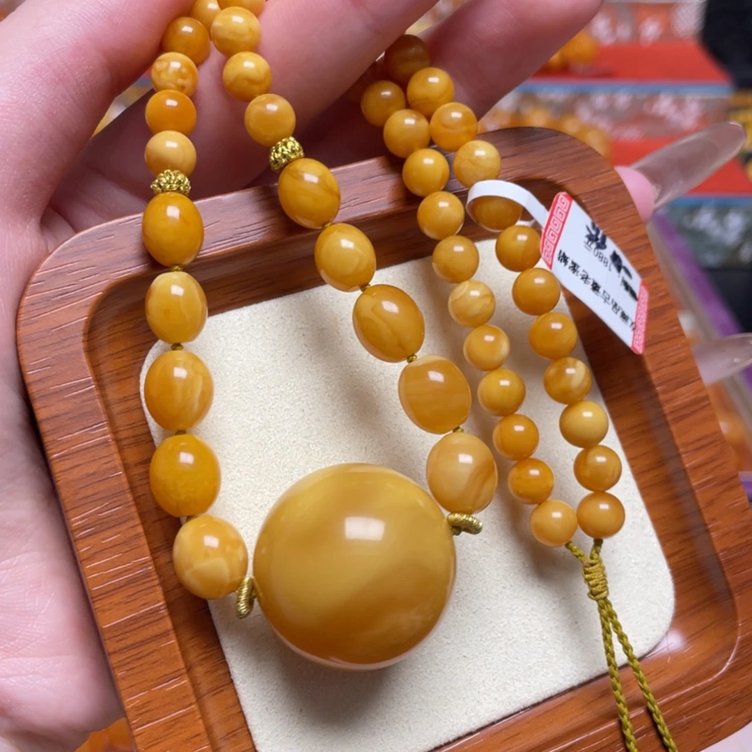 蜜蜡颈饰未镶嵌项链