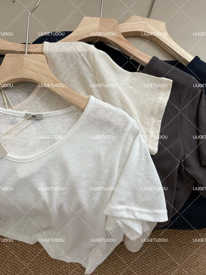 回购n件的T 自带凉感蛋家纯色T恤透气凉爽夏季短袖上衣女夏季新款