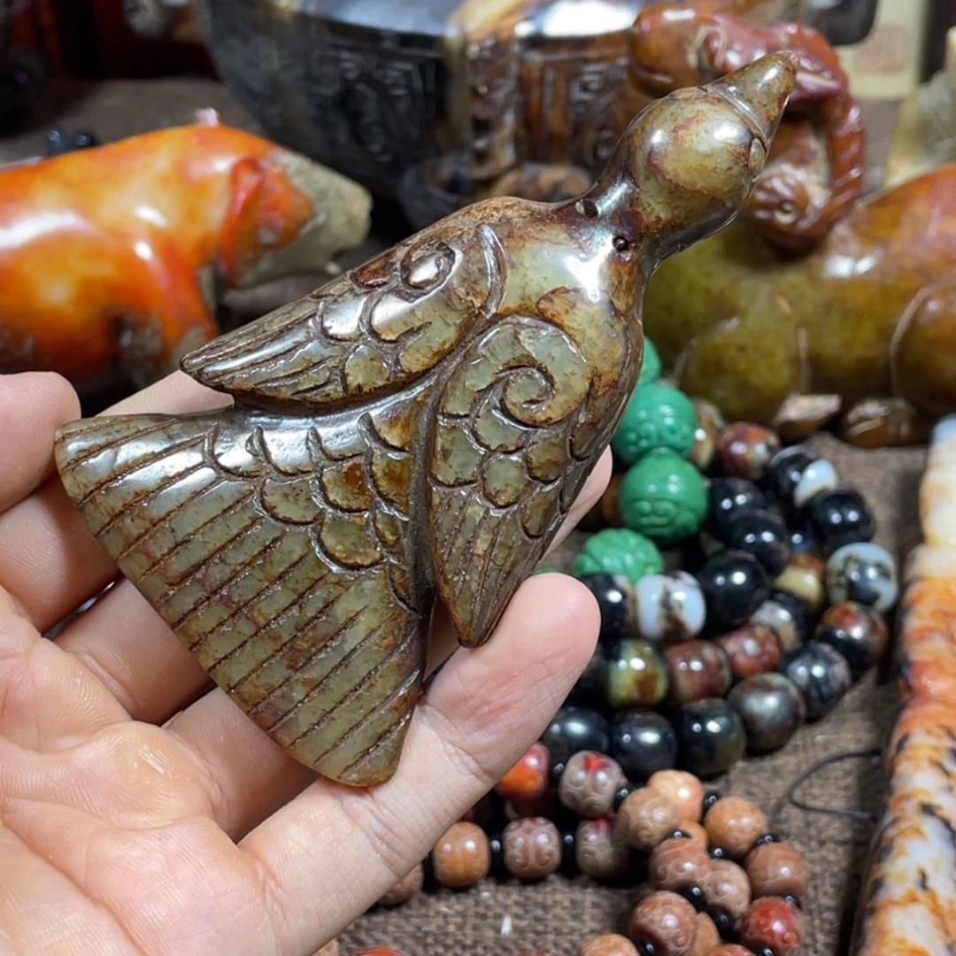 和田玉未镶嵌吊坠(不含链)心**成