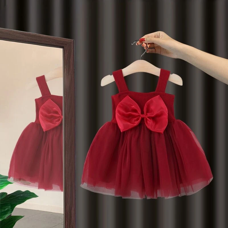 女童连衣裙女宝宝夏装婴儿棉一岁二岁a类夏季短袖公主裙红色裙子