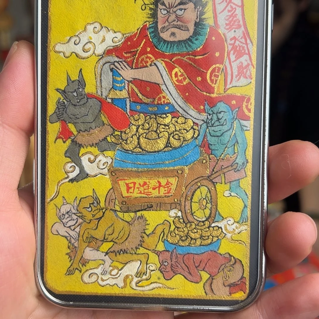 姐***弟纯手绘钟馗文创画