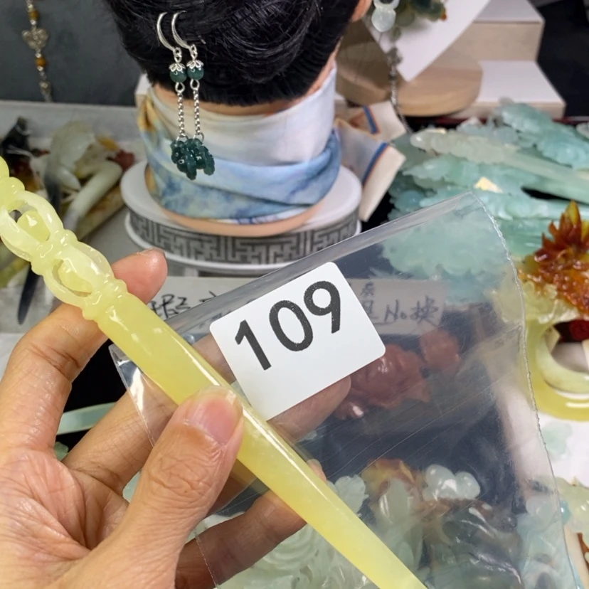 【闪购商品】岫玉发饰未镶嵌天**贝