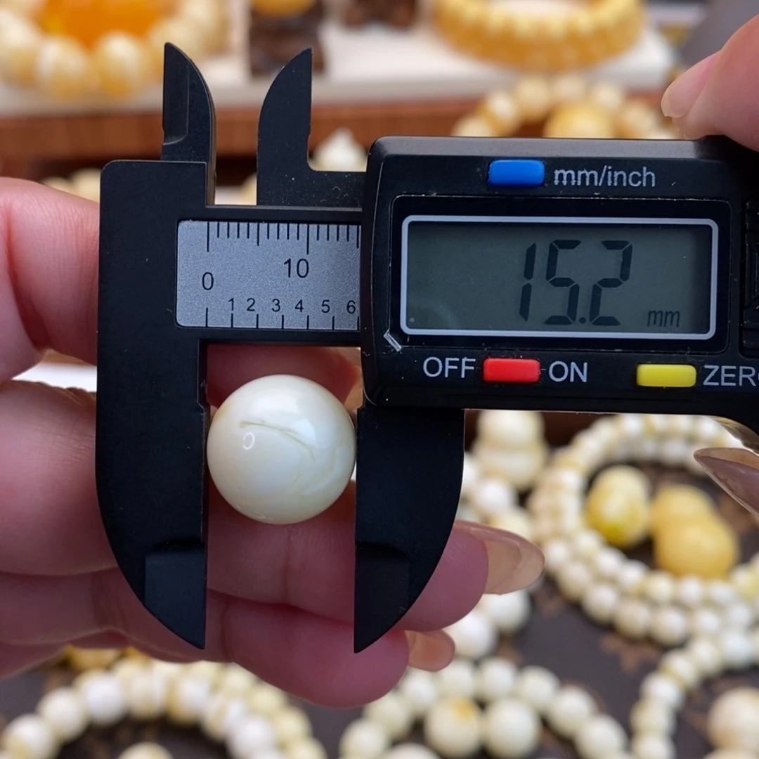 蜜蜡未镶嵌裸石单珠