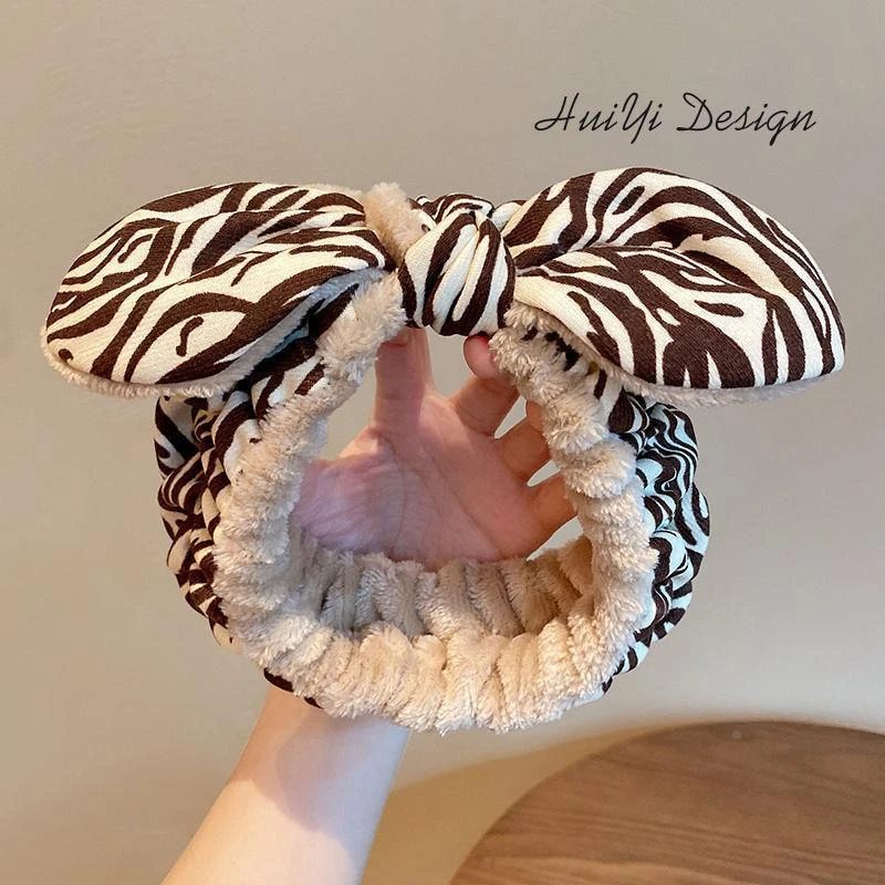 可爱超萌兔耳朵洗脸化妆敷面膜洗漱弹力宽边专用女束发带头箍发箍