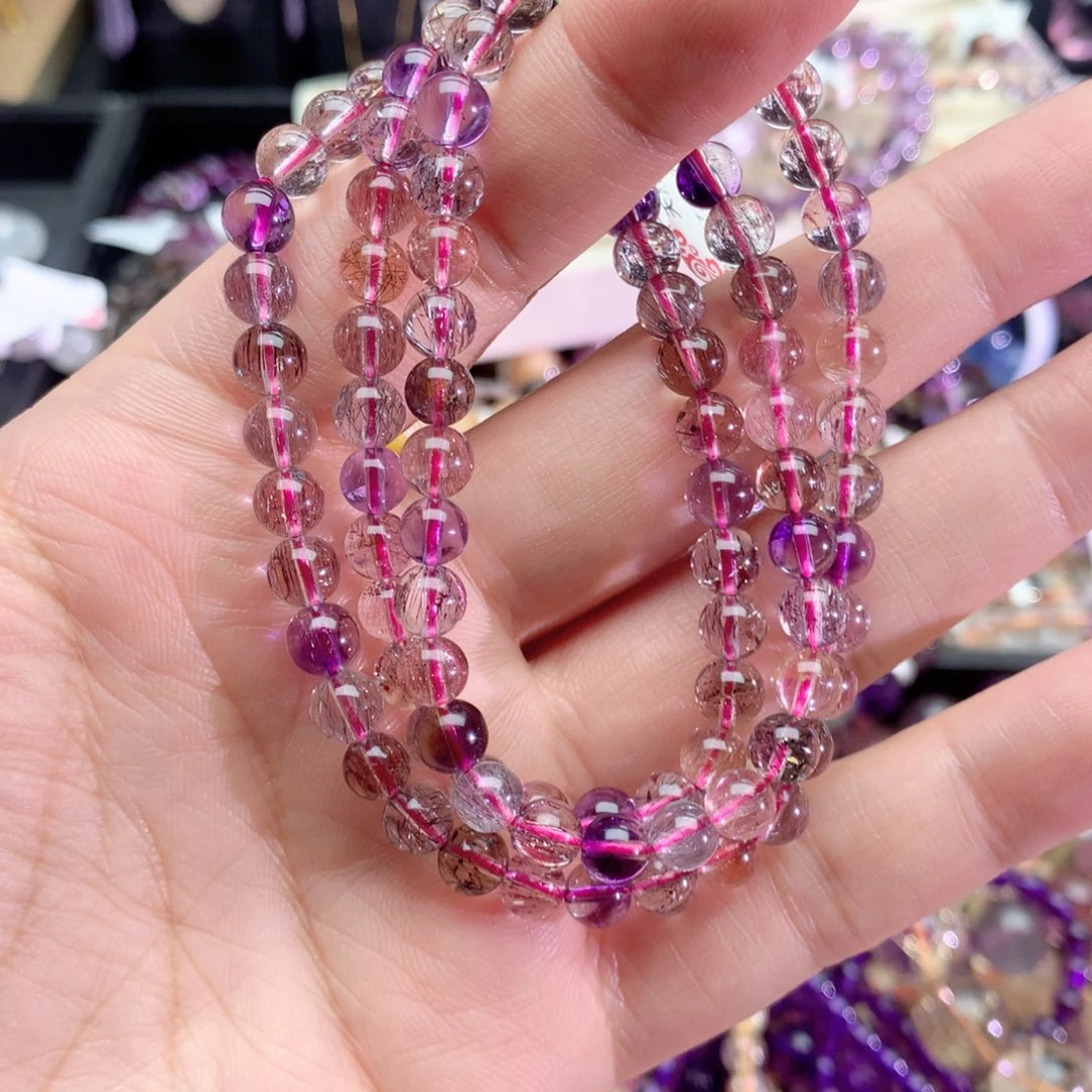 上***.水晶手链未镶嵌超七手链6+