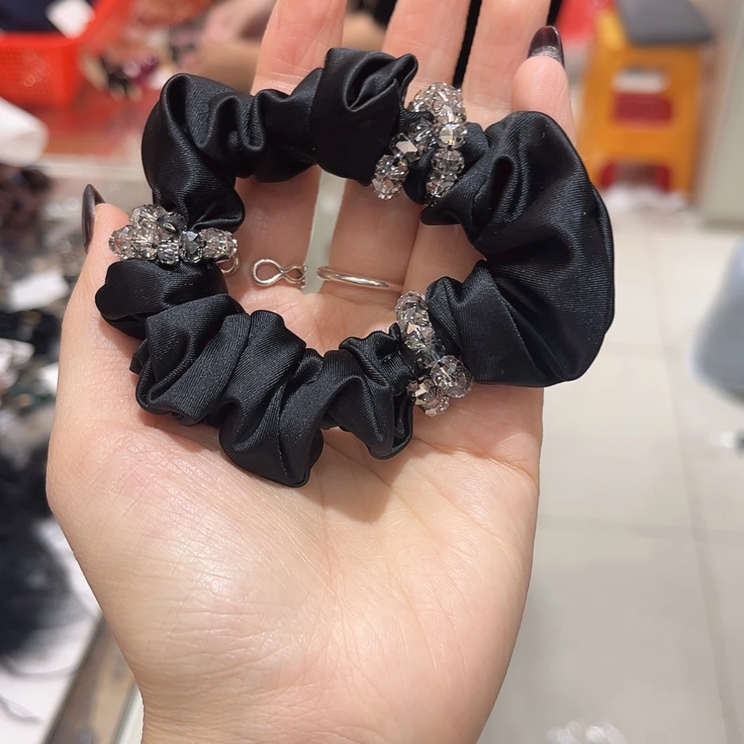 布艺非金属3圈透晶晶黑面膜圈