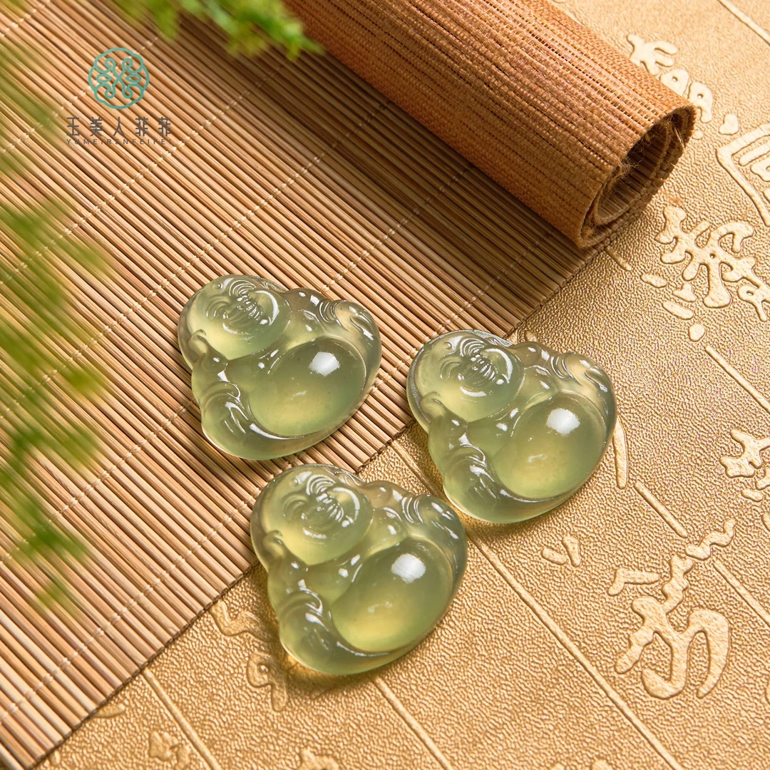 菲菲珠宝好*岫玉佛公吊坠约34mm-多样性发一/配绳