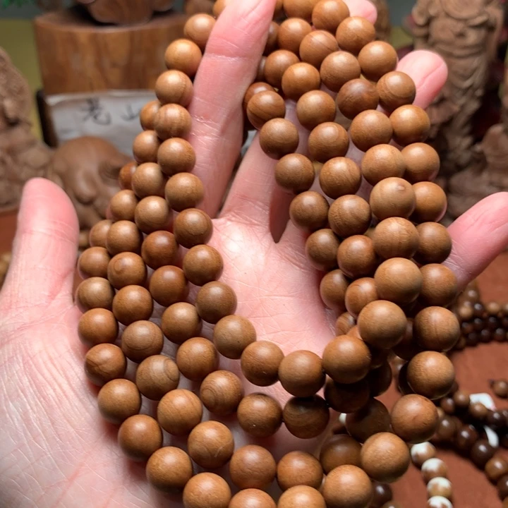 檀香木手串/手链老山檀1.0顺纹奶香微瑕