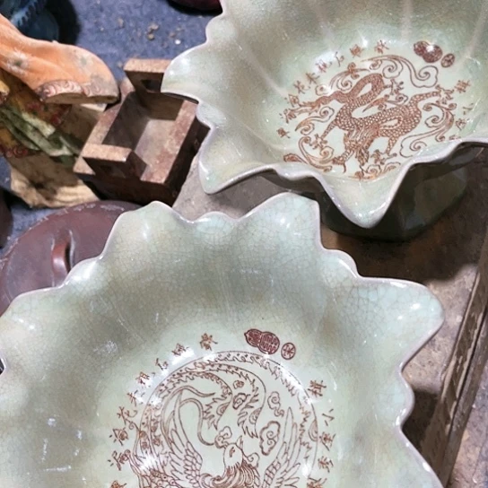 瓦当摆件摆件茶茶包陶瓷用****1
