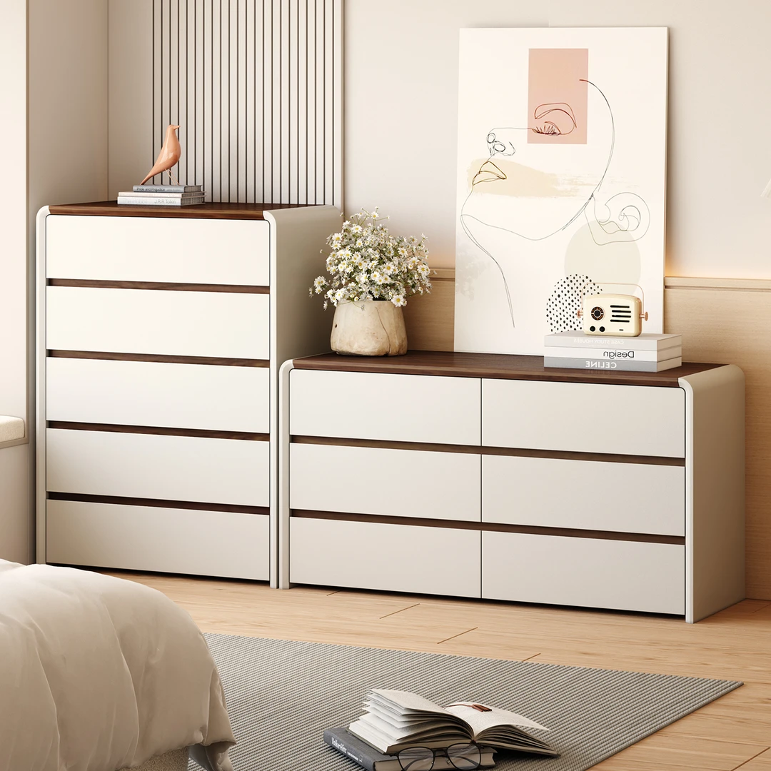 轻奢艺术实木斗柜柜子五斗柜客厅家用储物柜大容量