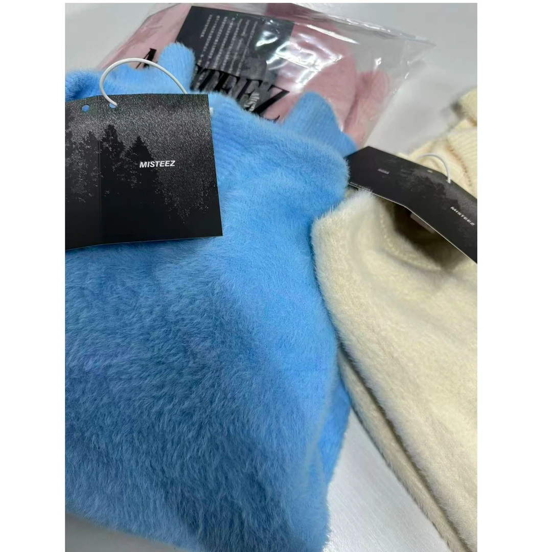 MIS重磅纯色软糯宽松休闲套头百搭针织衫-男女同款