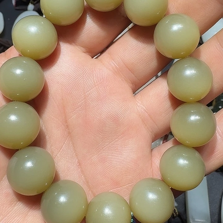 手链未镶嵌和田玉（糖玉）