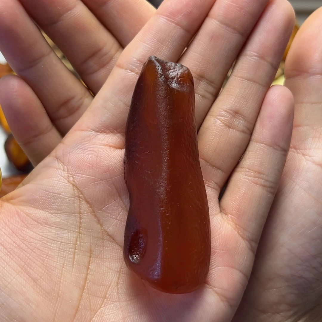 定制琥珀未镶嵌蜜蜡定制随型手把