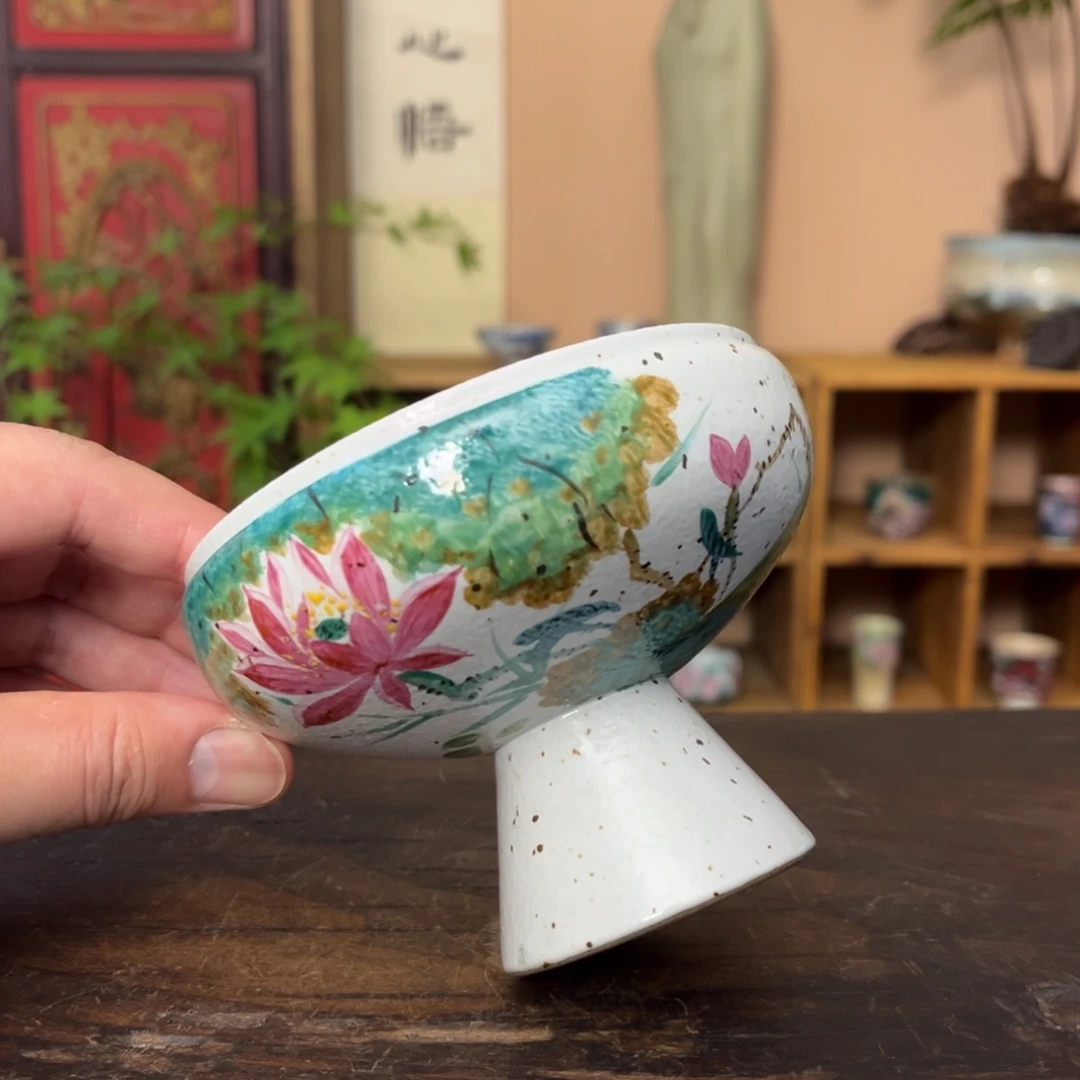 杯柴烧纯手工手绘陶瓷