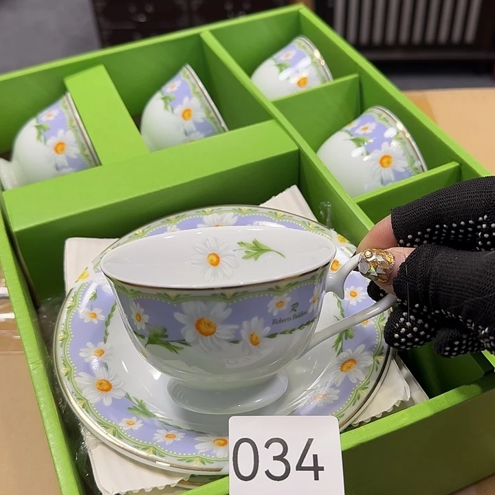 瓷片咖啡杯五杯五碟