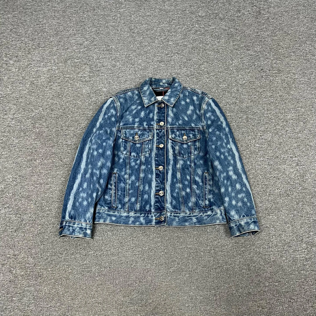 99新 BURBERRY/博柏利 Burberry 秀款蓝色渐变牛仔外套uk4码