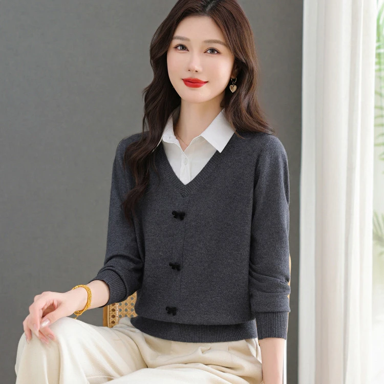 2025年新款秋冬毛女装短款毛衣洋气时尚宽松韩版春秋秋冬外搭打底