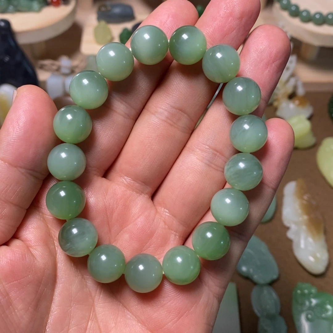 和田玉（碧玉）未镶嵌手串