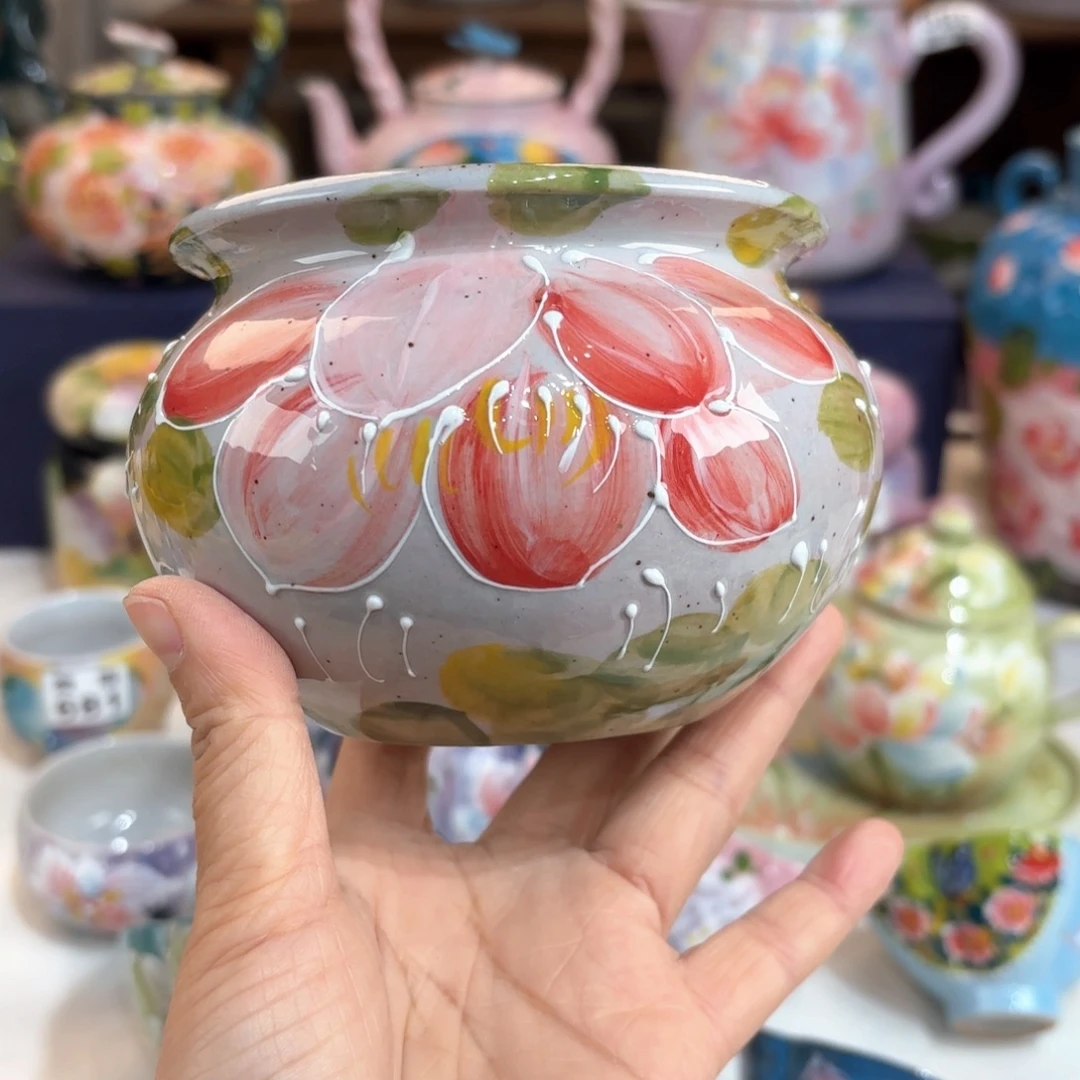 景德镇手绘高温釉下彩陶瓷茶具