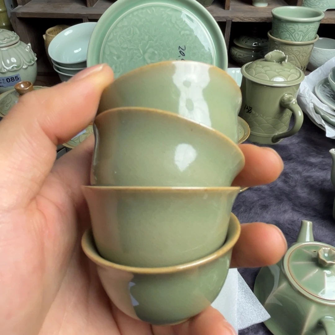 瓷素面小杯 4 只特价