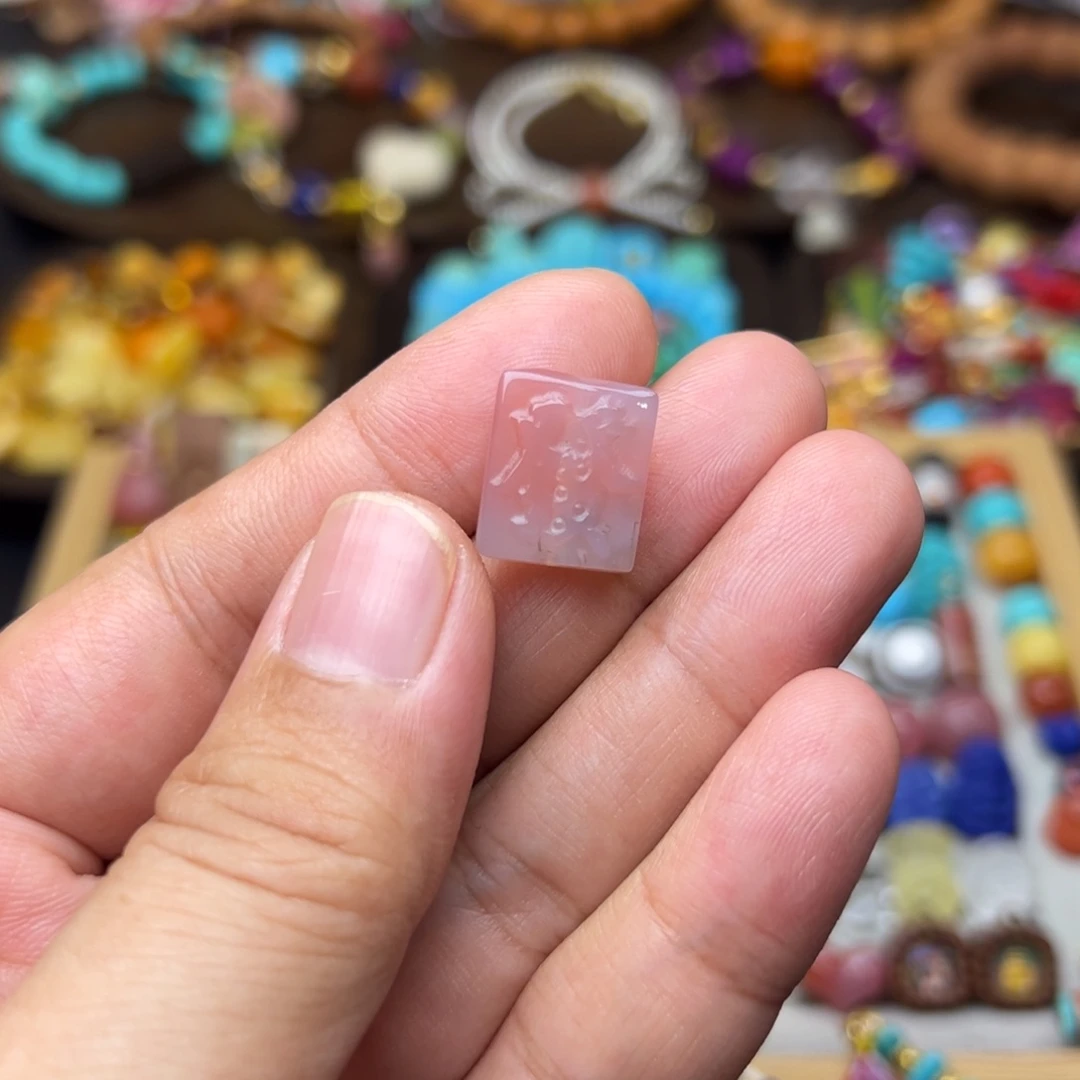 玛瑙/玉髓未镶嵌发字牌发一个