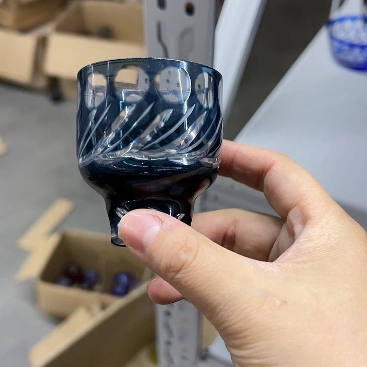 手柄款水晶玻璃微瑕一个