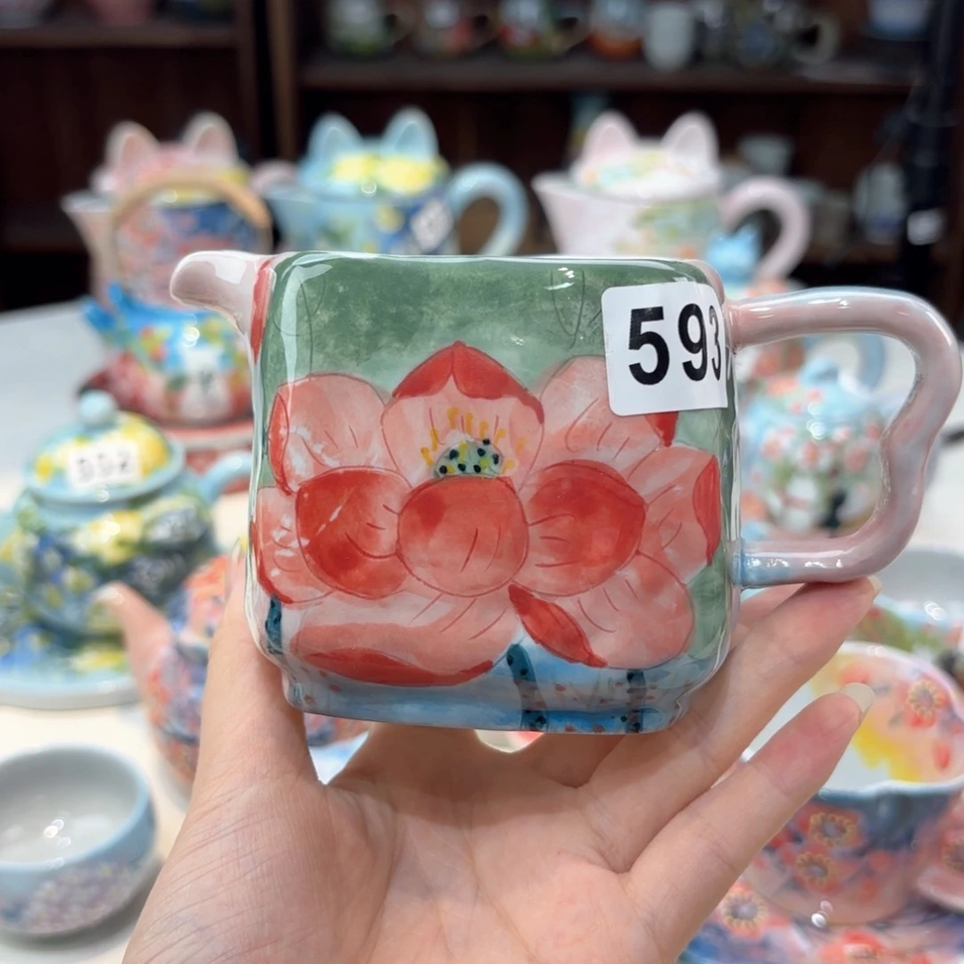 景德镇手绘高温釉下彩陶瓷茶具