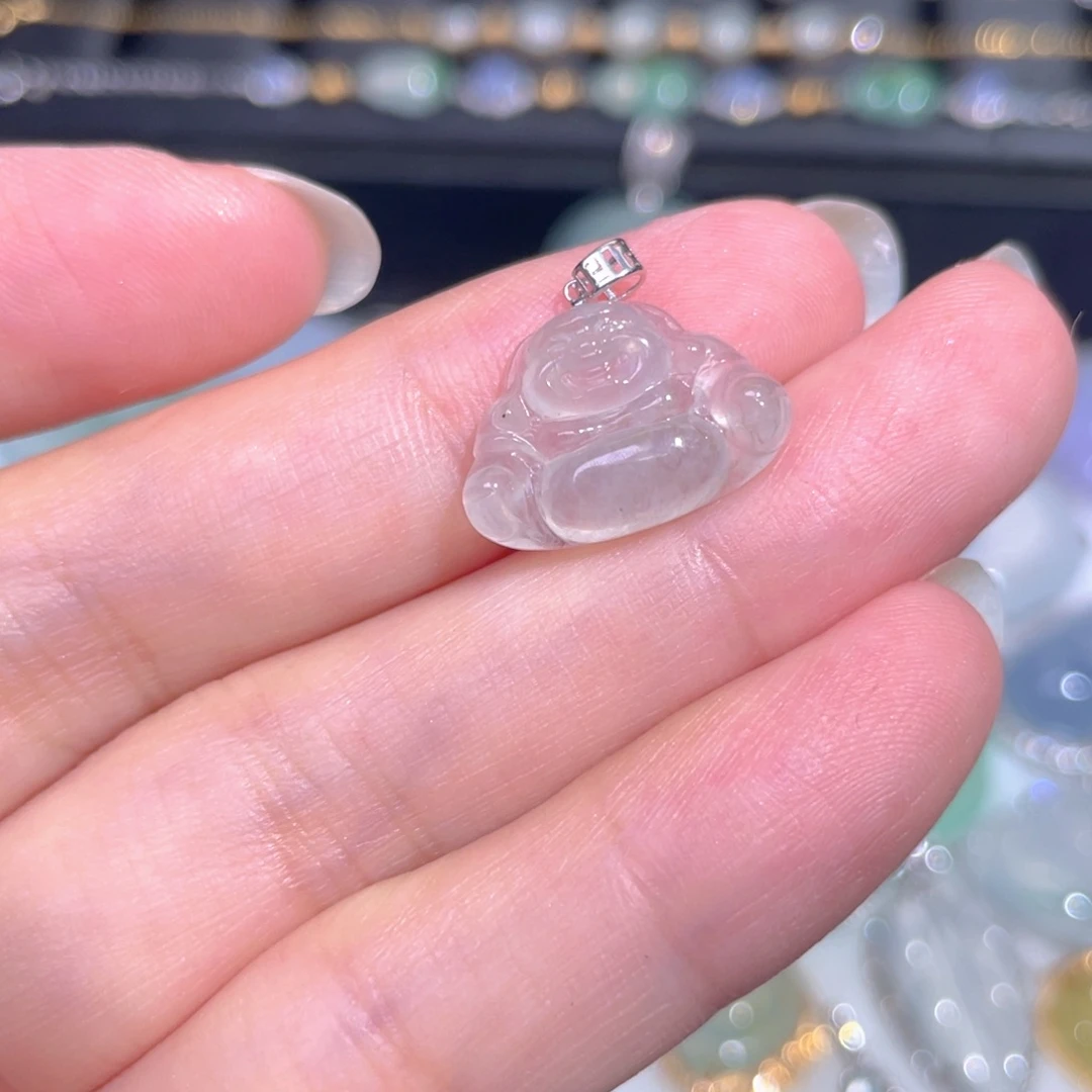 颈饰18K金镶嵌翡翠翡翠