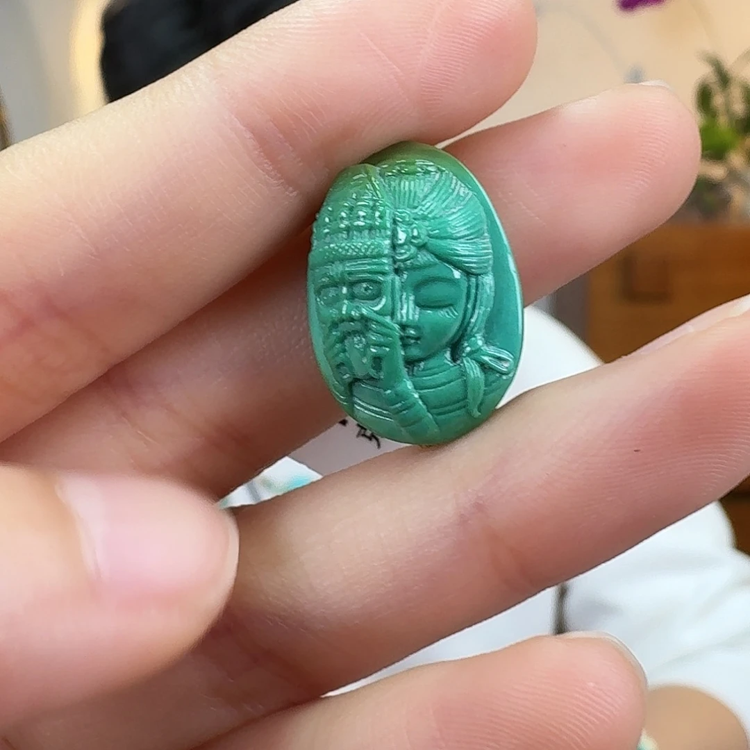 绿松石未镶嵌挂件