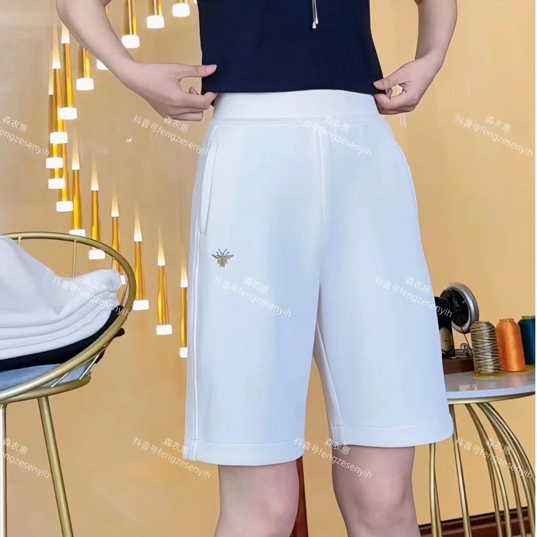森衣惠五分裤夏季新款时尚高腰休闲短裤 透气吸汗显瘦简约百搭裤