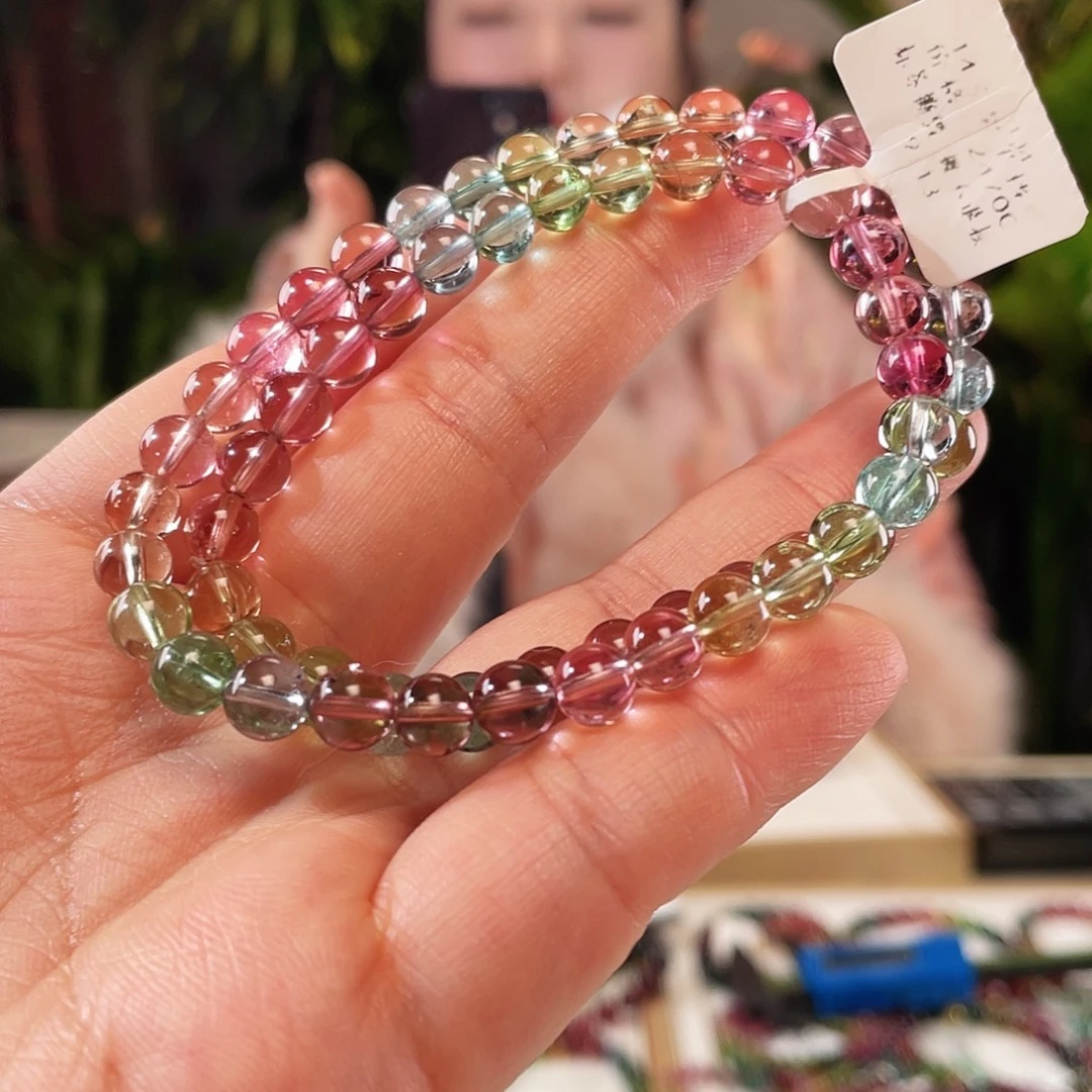 手链碧玺未镶嵌巴西6.5mm