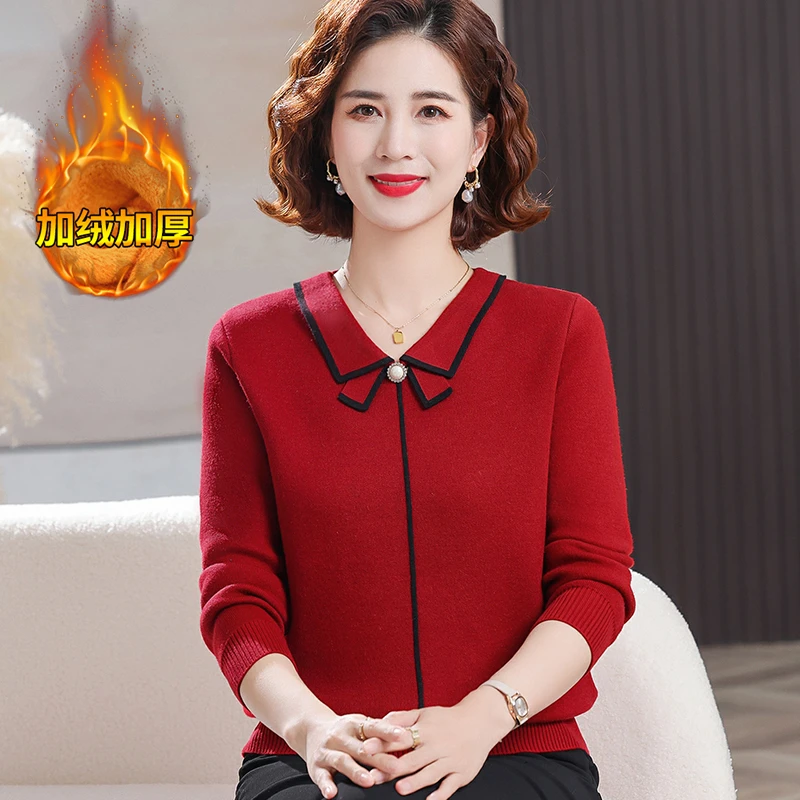 气质打底衫毛衣洋气加绒加厚秋冬女装