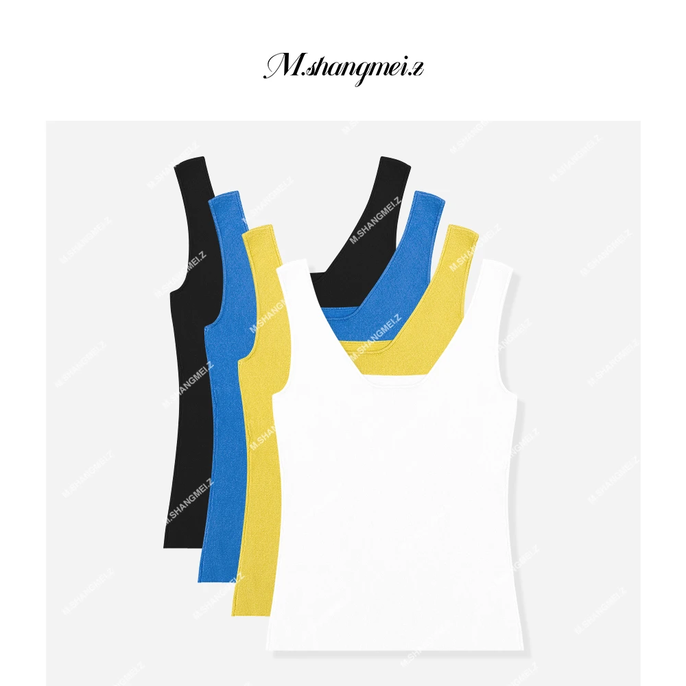 M.SHANGMEI.Z/沐熙【缤纷四色】美大哥舒爽不闷热针织背心X052559