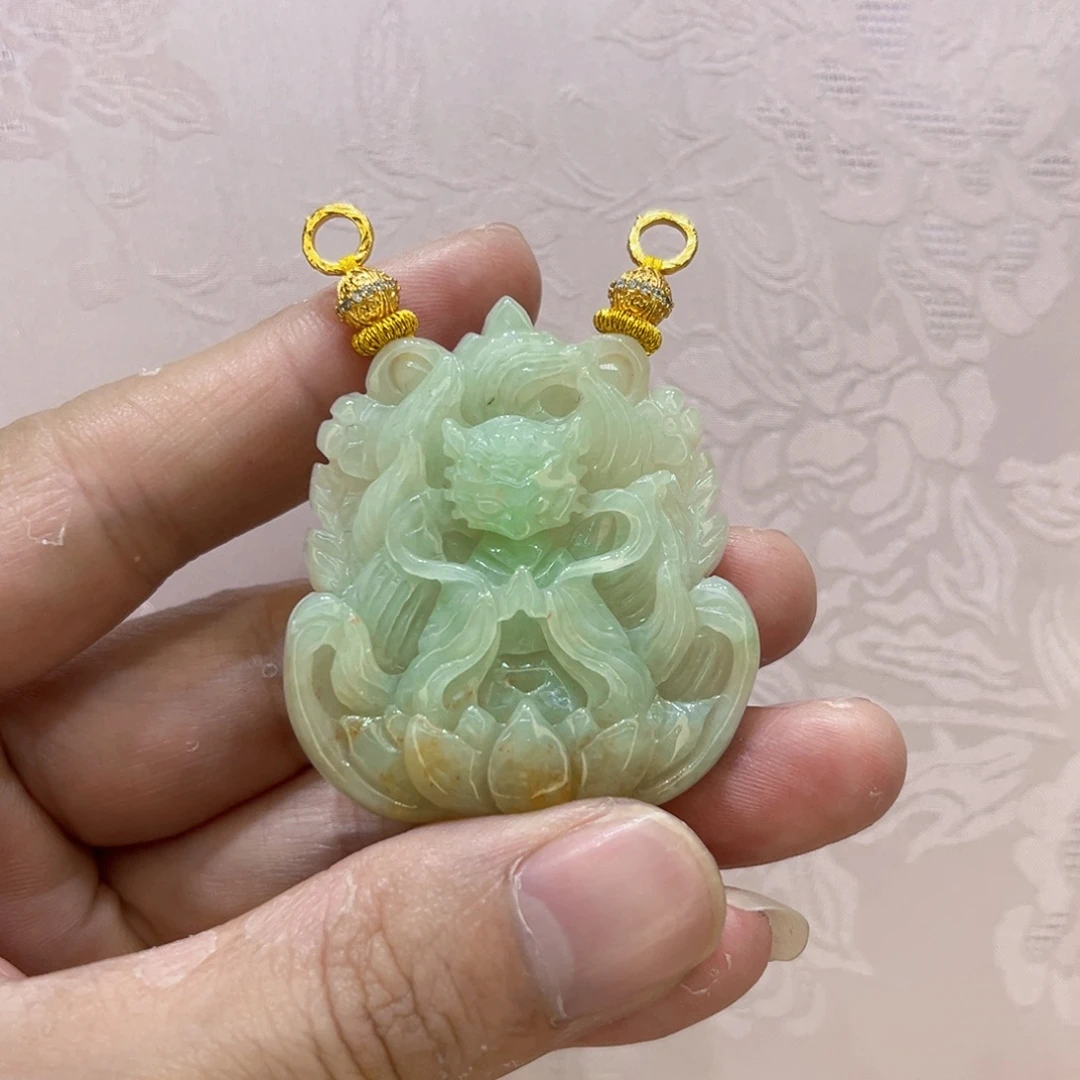 吊坠(赠链)合金翡翠代编织
