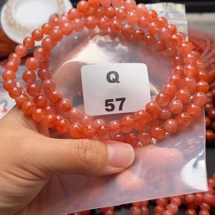 南红玛瑙未镶嵌多样性发货默认微瑕称重7mm