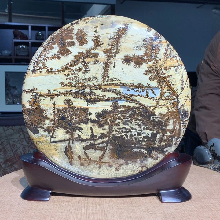 ，广西国画石摆件，收藏观赏