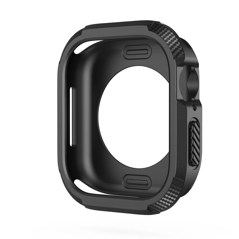 硅胶软壳 碳纤维纹路手表保护壳 适用iWatch10987654SE手表保护套
