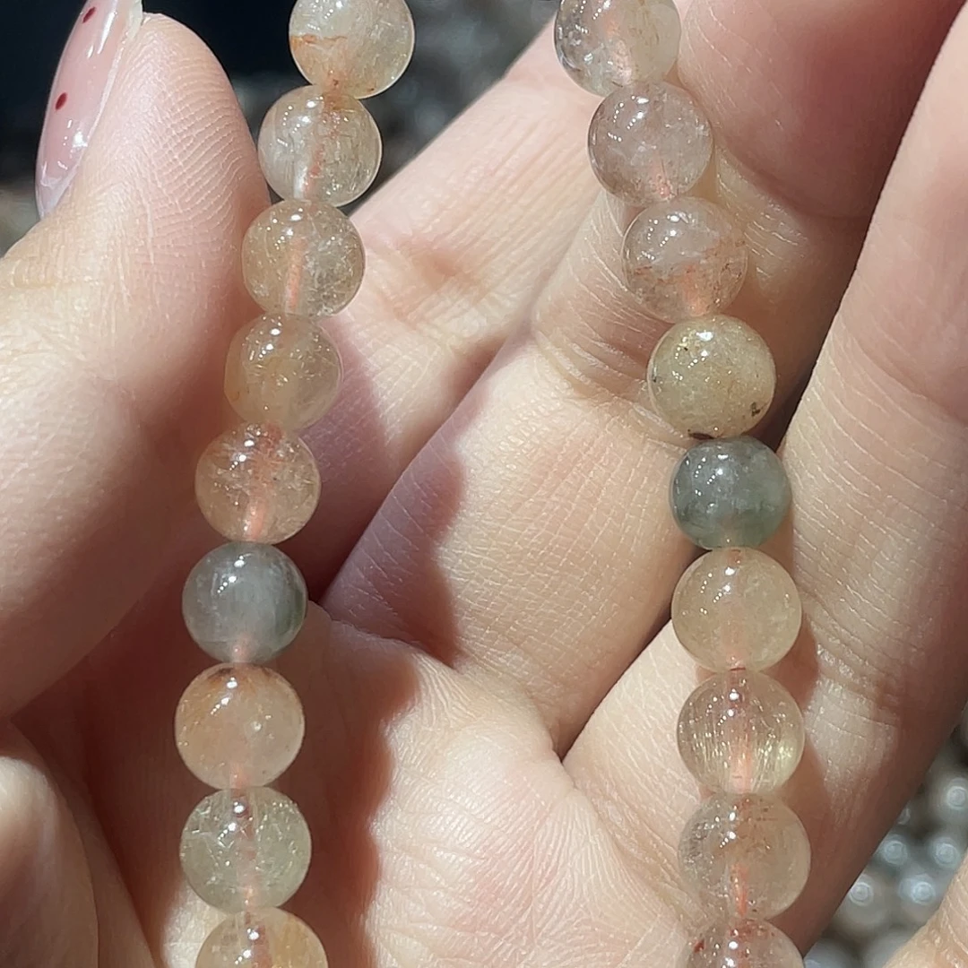 水晶手串未镶嵌彩发晶手串7Ｍ+