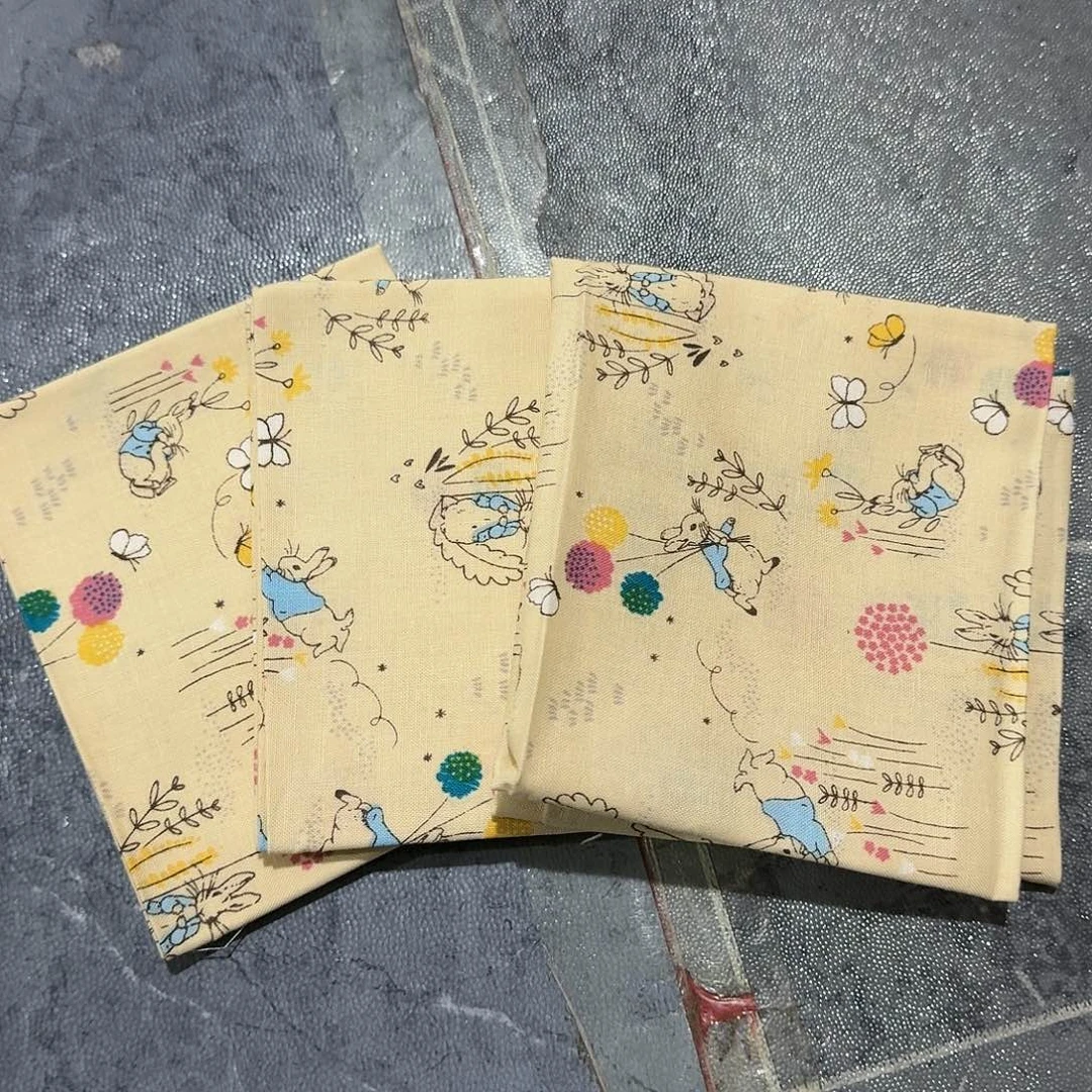 纯棉原单品牌小布块3片出45 x 53厘米