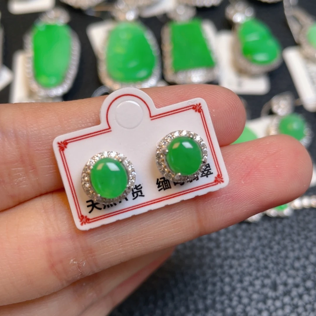 翡翠银S925镶嵌颈饰