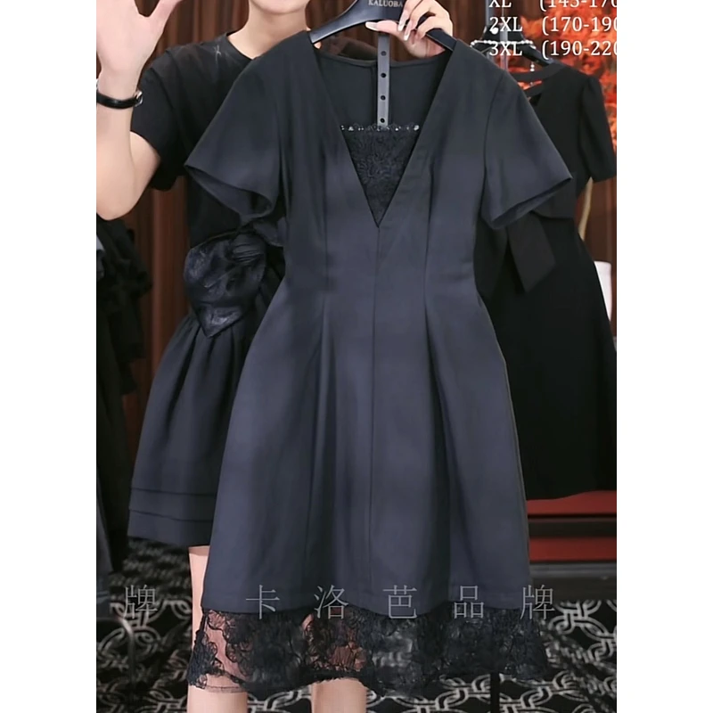 【原创大码设计师款】2025夏季新款气质轻奢显瘦连衣裙K3275