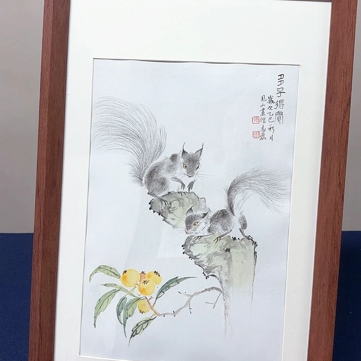 国画省美协秦志磊国画50/30画框