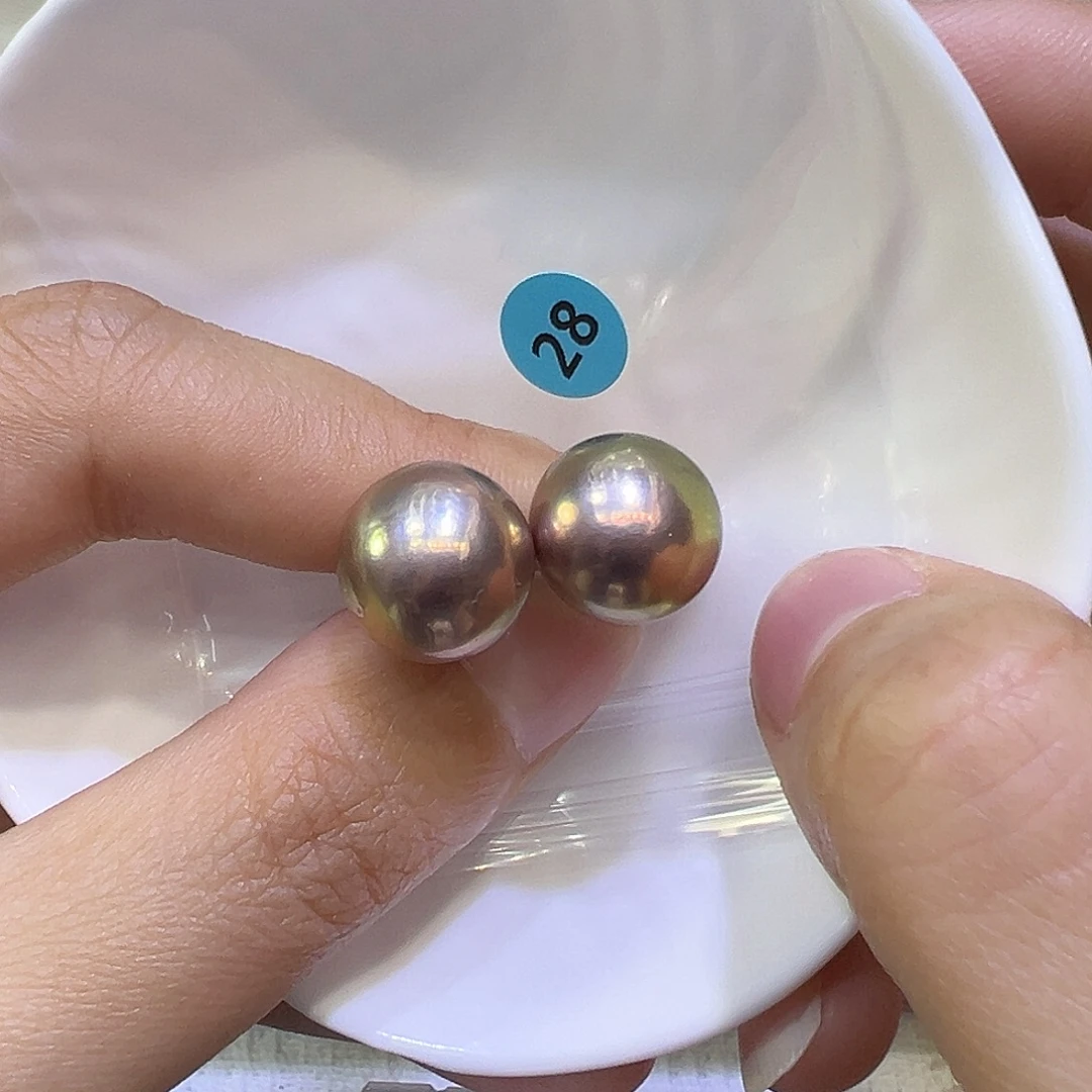 银S925镶嵌淡水珍珠耳饰