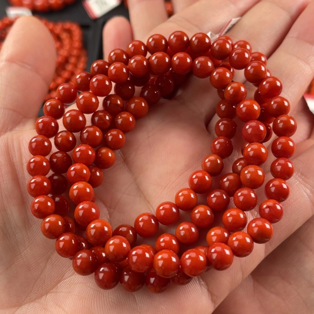 南红玛瑙未镶嵌手链妞6