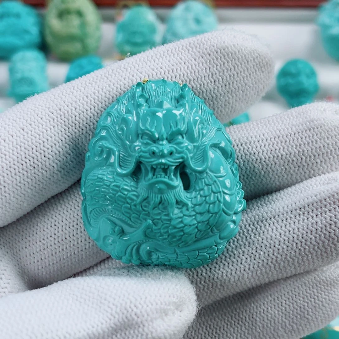 绿松石未镶嵌车挂