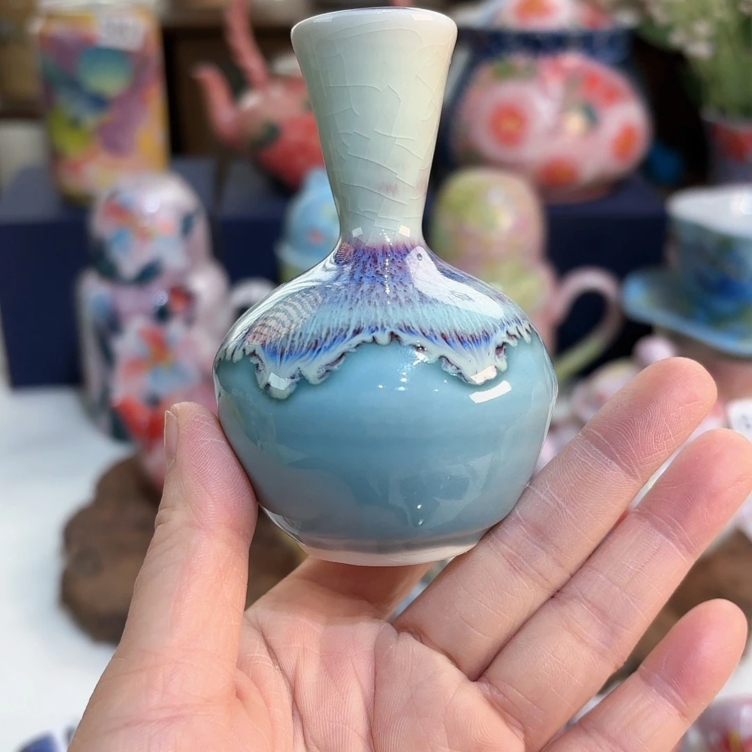 景德镇手绘高温釉下彩陶瓷茶具