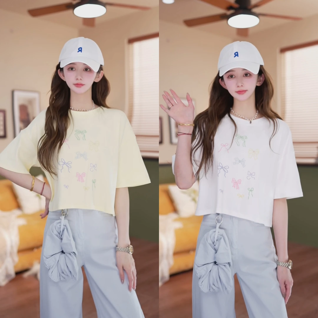 余紫绮【星海】欧若风 时尚百搭新款T恤女显瘦上衣ZO1217152