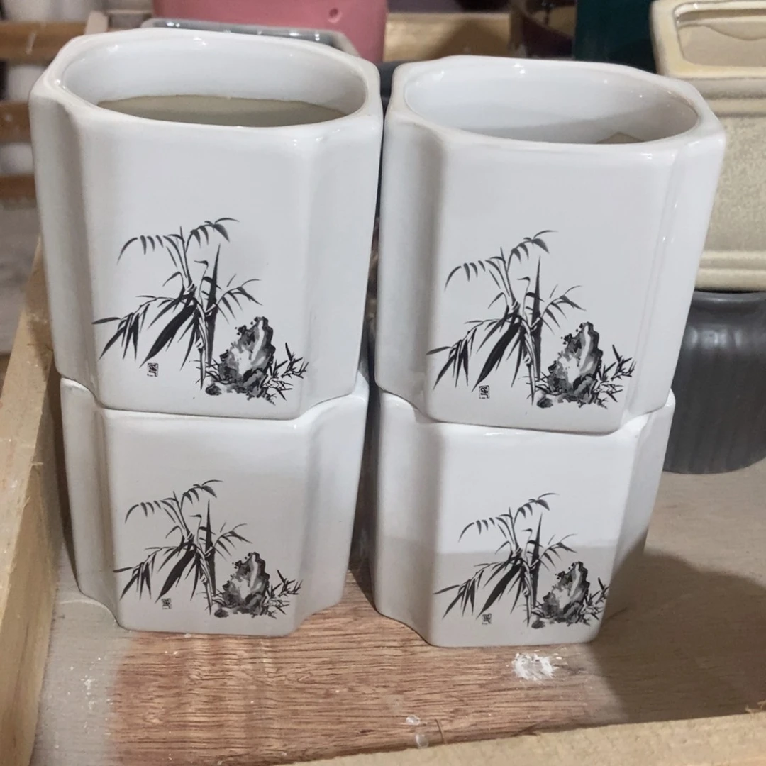 红陶高温陶瓷花盆