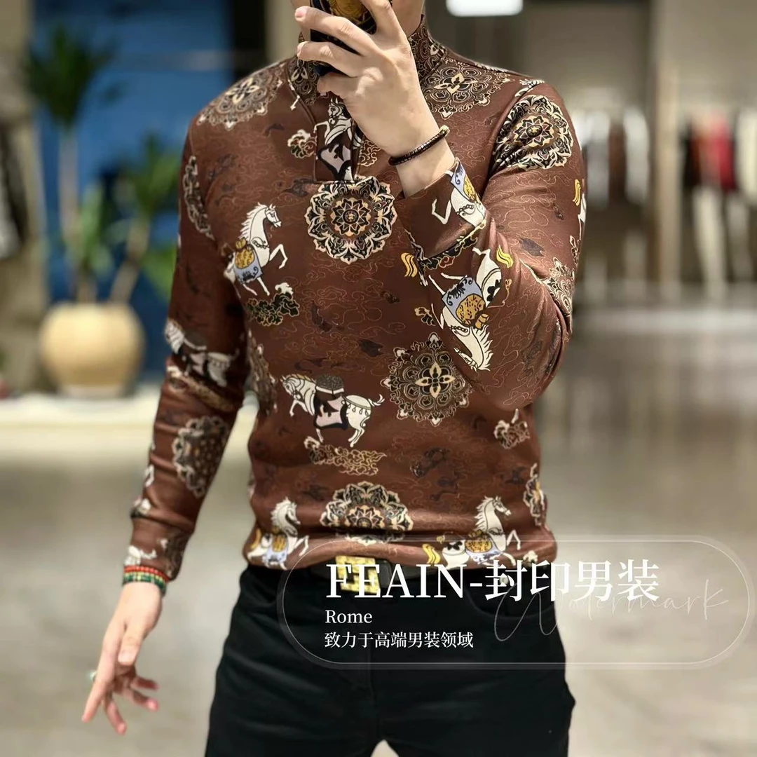 【蚕丝羊绒】三倍保暖奥莉绒一粒扣设计新中式桑蚕丝山羊绒卫衣1296