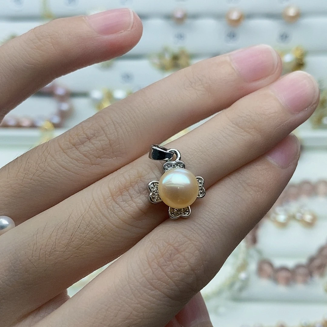 ღ***ღ银S925镶嵌戒指淡水珍珠